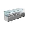 FED-X Flat Glass Salad Bench - XVRX1200/380