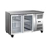 GN2100TNG - 2 Glass Door Gastronorm Bench Fridge - KW Commercial Kitchen