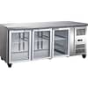 GN3100TNG 3 Glass Door Gastronorm Bench Fridge - KW Commercial Kitchen