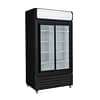 Thermaster Two Sliding Glass Door Colourbond Upright Drink Fridge Black LG-1000SDBP - KW Commercial Kitchen