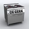 Fagor Kore 700 Series Electric 4 Burners with oven C-E741 - KW Commercial Kitchen