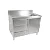 FED SC-6-1200R-H Stainless Steel Cabinet with Right Sink