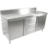 FED SC-6-2100R-H Stainless Steel Cabinet with Right Sink