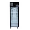 Single Glass Door Upright Fridge Black Stainless Steel - SUCG500B - KW Commercial Kitchen