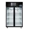 Double Glass Door Black Stainless Steel Upright Freezer - SUFG1000B - KW Commercial Kitchen