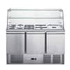 FED-X Three Door Salad Prep Fridge with Glass Top - XS903GC - KW Commercial Kitchen