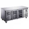 FED-X Three Glass Door Bench Fridge Stainless Steel - XUB6C18G3V - KW Commercial Kitchen