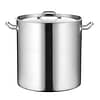 Kitchen Knock Stainless Steel Stock Pot - 70L - Triple Base - Φ450×H450×1.2mm - KW Commercial Kitchen