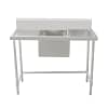 Kitchen Knock Stainless Steel Single Sink Bench with Leg Brace – 2100mm