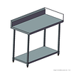 Stainless Steel Splashback Extension for Premium 700 Series Bench