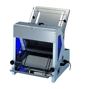 Yasaki JSL-31M Bench-Mounted Bread Slicer - Adjustable Slice Thickness