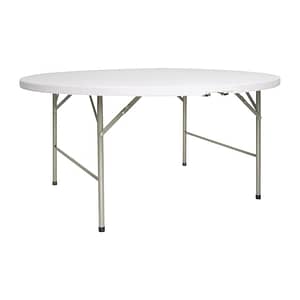 Bolero 5ft Round Weatherproof Folding Table – Durable Commercial Furniture