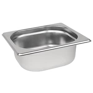 Kitchen Knock Stainless Steel Gastronorm Pans 1/6 Size - 65mm Deep (6 Pack) 073483