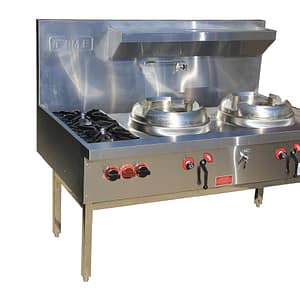 Time Commercial Gas Double wok with Two Burner Cooktop CWS-T2B2