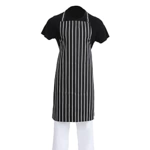 Whites Black & White Stripe Butchers Bib Apron