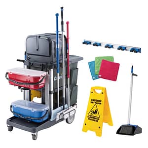 Oates JC-3000ZXG Platinum Janitors Cart Complete System DD185