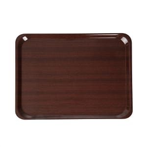 Cambro Capri Laminate Canteen Tray – Mahogany Finish