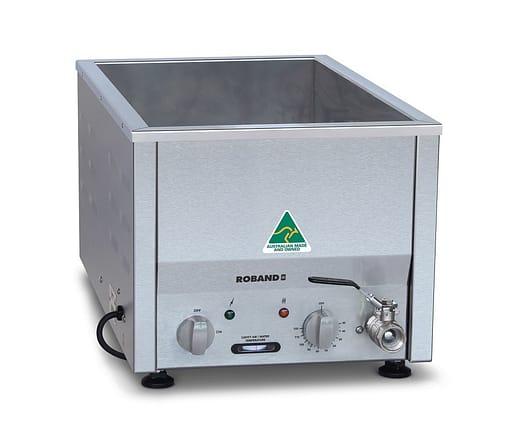 Roband Narrow BM21T Hot Bain Marie With Thermostat Control, 2 x 1/2 Size, no Pans