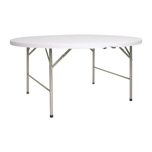 Bolero 5ft Round Weatherproof Folding Table – Durable Commercial Furniture