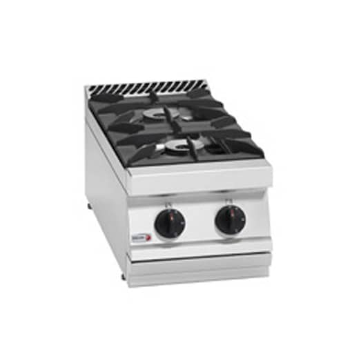 Fagor 700 Series 2 Burner Boiling Top - Natural Gas, Cast Iron Grates CG7-20H