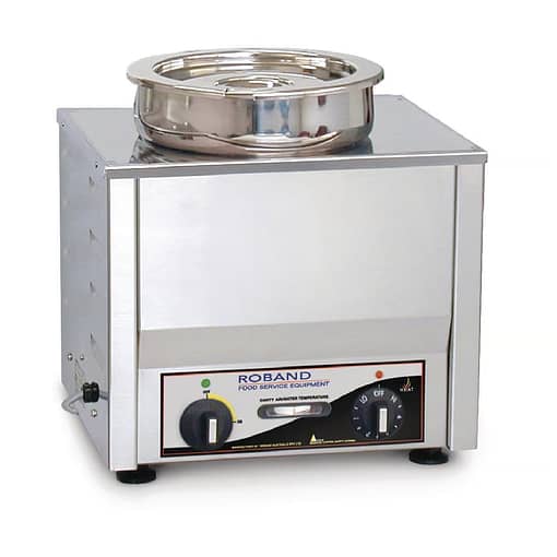 Roband BM1E Countertop Hot Bain Marie - 1 x 200mm Round Pot, Stainless Steel