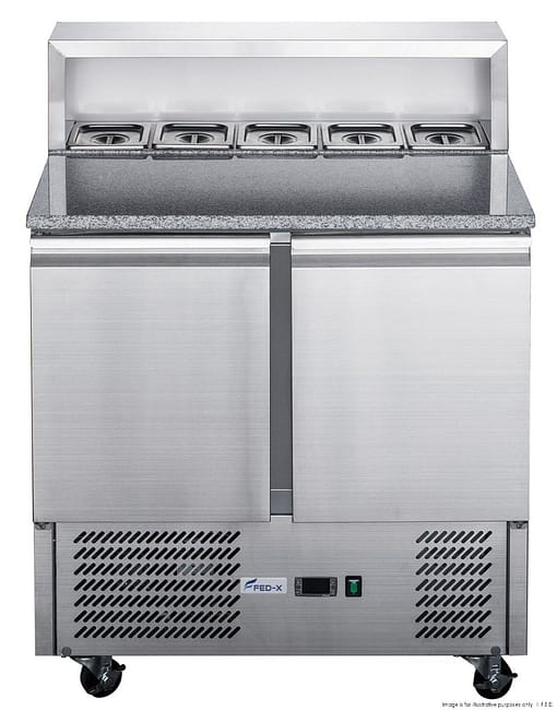 FED-X Two Door Salad Prep Fridge with GN Pan Storage – XGNS900E
