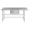 Vogue DE473 Stainless Steel Dishwasher Inlet Table with Sink – 1800mm Left Hand