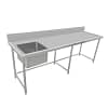 Kitchen Knock 631124 Stainless Steel Single Sink Bench 2400x700mm – Ideal for Commercial Kitchens