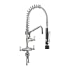 3monkeez Dual Hob Mounted Pre-Rinse Spray Tap with Pot Filler, 305mm, Black, Stainless Steel, WELS Approved
