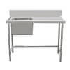 Kitchen Knock 1500mm Stainless Steel Left Sink Bench