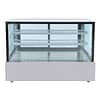 2NDs: Bonvue Black Trim Square Glass Cake Display 2 Shelves SSU150-2XB-QLD133 - KW Commercial Kitchen