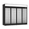 Thermaster LG-2121D Upright Four Door Fridge – 2121L, Glass Display, LED Canopy