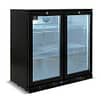 AG 2BBR-H 2 Door Bar Fridge – Black, Commercial Beverage Cooler - KW Commercial Kitchen