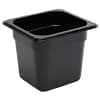 Vogue U471 Black Polycarbonate Gastronorm Pan 1/6 GN with 150mm Depth and 2.3L Capacity