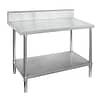alt="Ex-Showroom 600mm Workbench with Splashback - Affordable Stainless Steel"