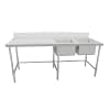 Kitchen Knock 419962 Stainless Steel Right Sink Double Bowl Bench – 2400x700mm