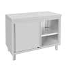 Vogue FU585 Stainless Steel Floor Cupboard with Sliding Doors – 900x1200x600mm for Commercial Kitchen Storage
