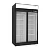 Thermaster LG-1006D Upright 2 Glass Door Display Fridge – 1006L, Black with Lightbox