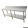 FED 2400-6-WBB 304 Stainless Steel Table with 2400x600mm Top, Splashback, and 6-Leg Support – Ideal for Commercial Kitchens