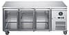 FED-X Three Glass Door Bench Fridge Stainless Steel - XUB7C18G3V
