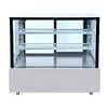 Used Bonvue Black Trim Square Glass Cake Display SSU120-2XB - Second hand refrigerated display