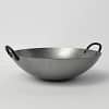Kitchen Knock 403552 24-Inch Steel Wok with ears, round base, ideal for high-heat commercial stir-fry cooking