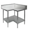 Economic Corner Workbench,100mm Splashback & Undershelf - 0900-6-WBCB - KW Commercial Kitchen