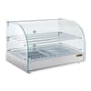 Apuro Pastry Heated Showcase Curved Glass w/Hinged Rear Doors 2 Shelves 45Ltr