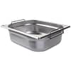 Vogue Stainless Steel 1/2 Gastronorm Tray with Handles - 100mm Depth