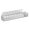 Polar G-Series Countertop Prep Fridge with Lid 7x 1/4GN with Hard Stainless Lid