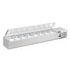 Polar G-Series Countertop Prep Fridge with Lid 8x 1/4GN with Hard Stainless Lid