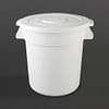 Vogue Round Container Bin White - 38Ltr