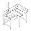 Fagor MCFD-1000I Pre-Rinsing Sink Bench for Commercial Kitchens