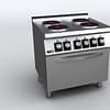 Fagor Kore 700 Series Electric 4 Burners with oven  C-E741